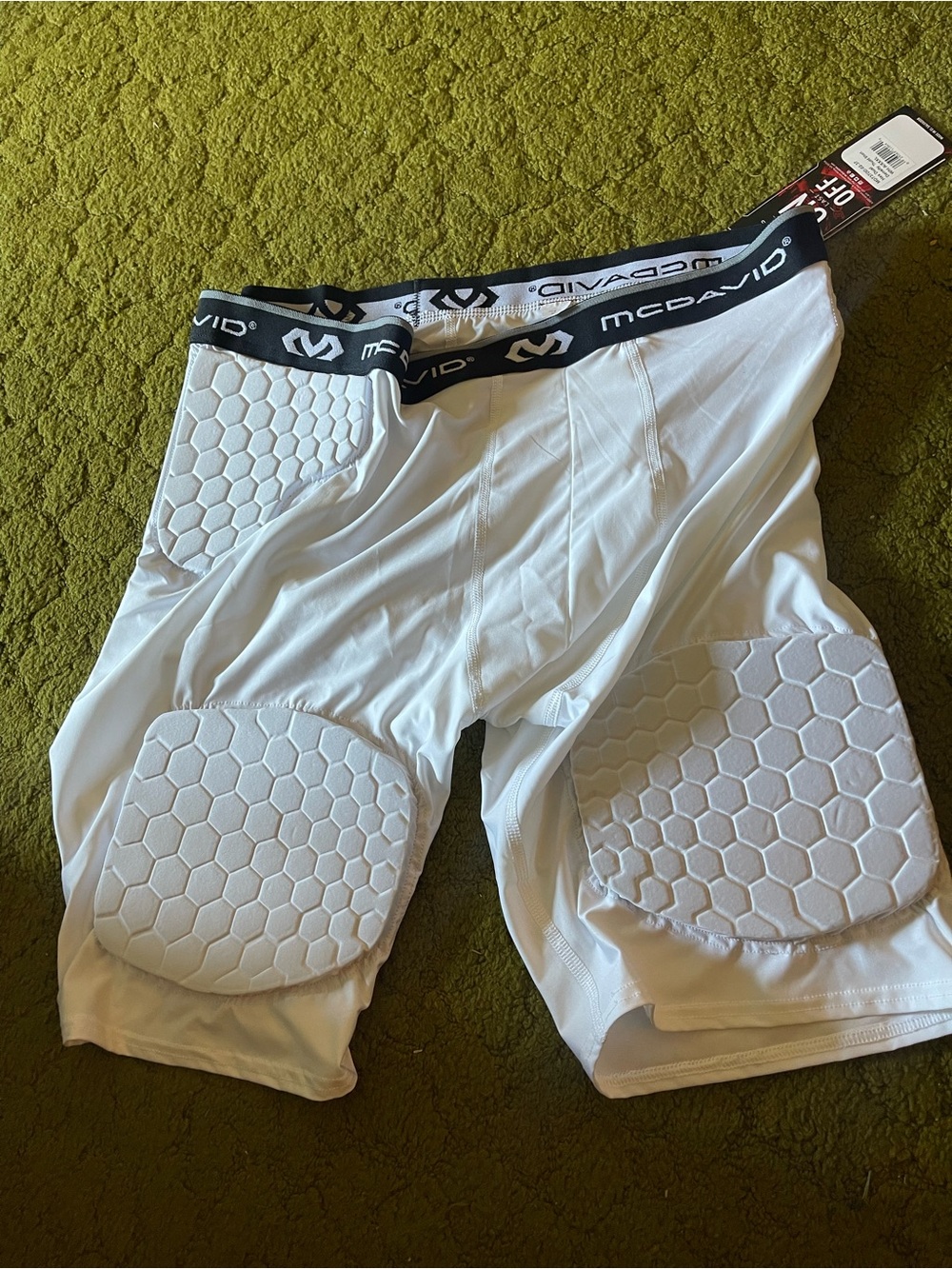 McDavid Hex Duel Density with Contoured Wrap-Around Thigh Football Shorts A/XXL